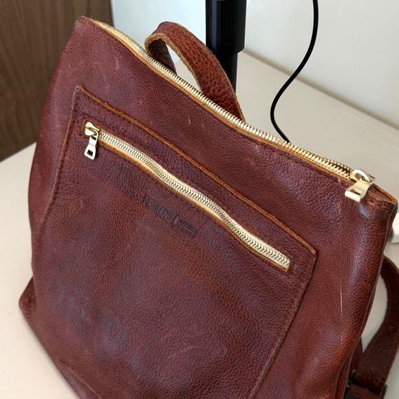 Portland Leather Goods Tote Backpack Nutmeg - Picture 3 of 4